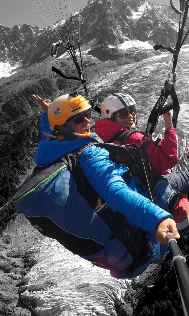 Vol biplace parapente chamonix